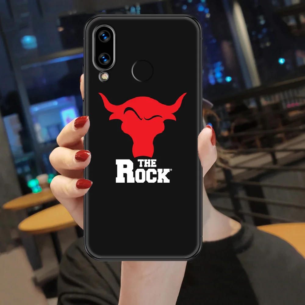 

project the rock Phone case For Huawei Honor 6 7 8 9 10 10i 20 A C X Lite Pro Play black fashion shell soft cell cover 3D funda