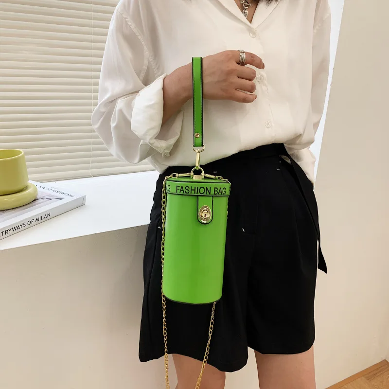 

The Fresh Small Hand-Held Cylindric Bags For Ladies New Fashion Design Women Charming Crossbody Bags And Purses Trending Brand