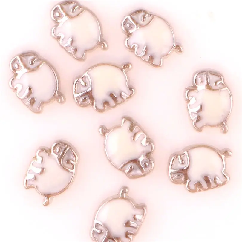 20 шт./лот Животные Слон Лось Плавающие Подвески в виде фурнитуры Рождественский