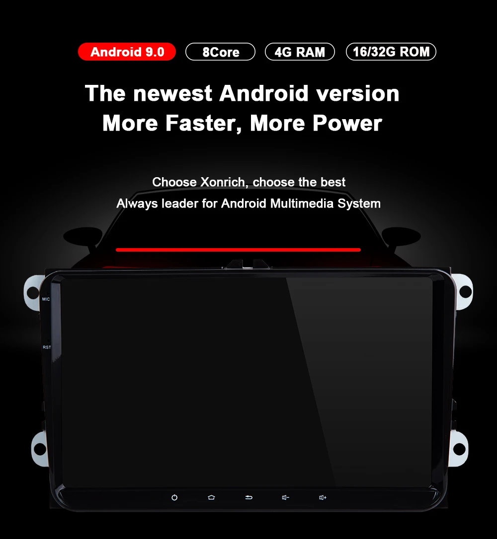2 Din Android 9 Автомобильный мультимедийный gps навигатор для Amarok волксаген VW Passat B6 golf 56 Skoda Octavia 2 Superb 2 Seat Leon радио