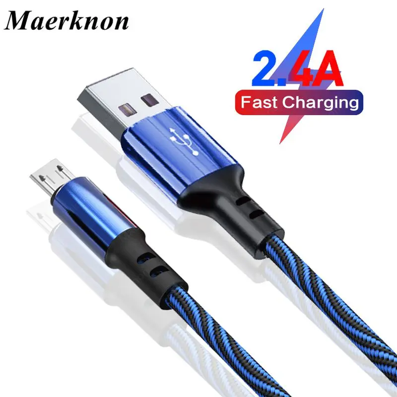 

2.4A Micro USB Type C Fast charge Cable For Samsung Xiaomi Huawei Fast Charging USB-C Charger Cable 0.5m/1m/2m Mobile Phone Cord