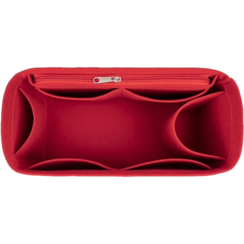 Bolsa de fieltro para guardar cosm&eacute;ticos, bolso organizador de viaje, interior, port&aacute;til, Original-3
