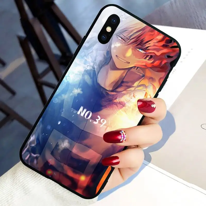 

LVTLV Shoto Todoroki Boku no Phone Case For Black-Iphone 5 5s se 6 6s 7 8 11 12 X Xs Xr Pro Plus Max Mini Cover