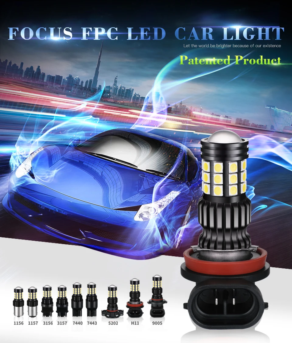 JIACHI 100 шт./лот светодиодный противотуманный фонарь 2835 SMD 31 светодиодный S высокой мощности H11 H8 9005 HB3 9006 HB4 H10 светодиодный противотуманный фонарь DRL Белый 12-24 В