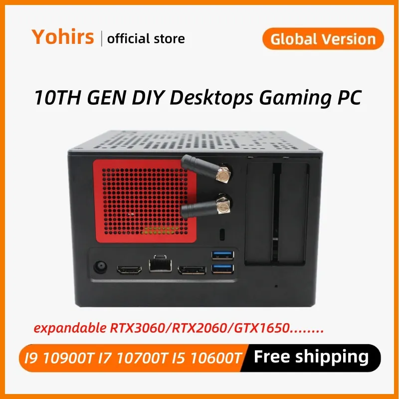 

Intel B360 Powerful Mini Pc 10th Core i9 10900T i7 10700T 10600T DDR4 Max 64GB 2*NVME Mini Desktop Host Fan Itx Game Computer