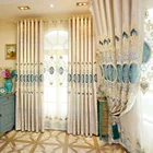 Европейские Роскошные затемняющие шторы с вышивкой на заказ для гостиной, классические высококачественные шторы ручной работы для спальни