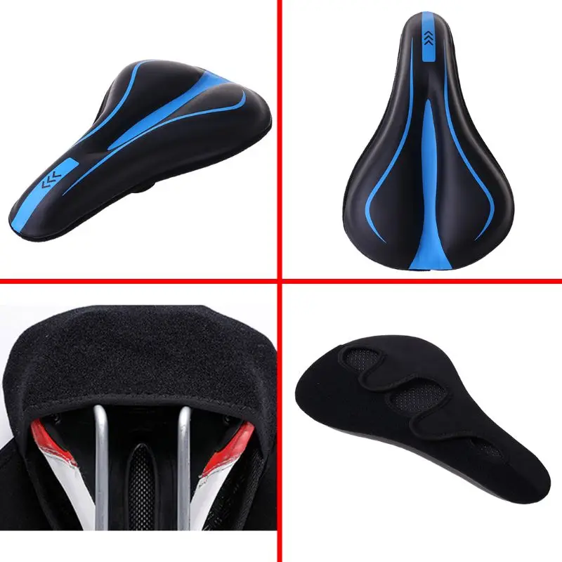 

Soft Universial Replacement Bicycle Seat Cover Thicken Padded Bike Saddle Riding 24BD