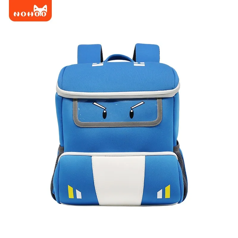 NOHOO рюкзак школьный мальчик мультяшный 3D автомобиля школьный рюкзак для детского сада водонепроницаемый неопреновые школьные сумки для ма...