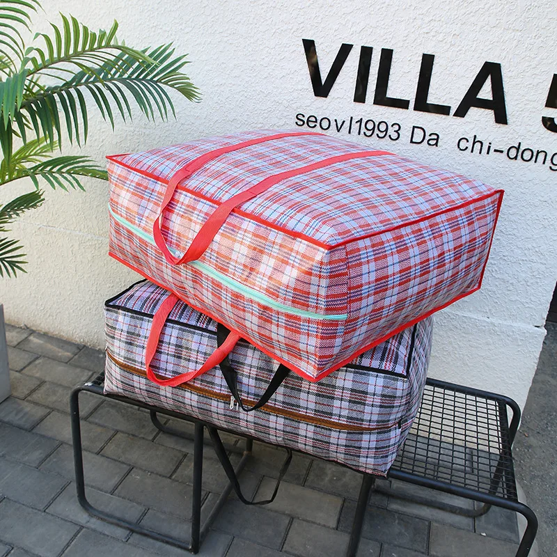 Вместительная сумка для хранения одежды багажа вещей плотная Холщовая Сумка