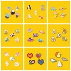 4-5 шт.компл. эмалированная булавка с животными, планета, Сердце, Череп, космос, искусство, значок, аксессуары, рюкзак, подарок для друзей, ювелирные изделия