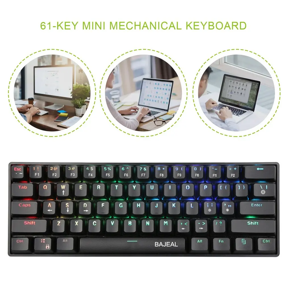 Клавиатура для планшета проводная USB Type-C 61 клавиша механическая бесшумная