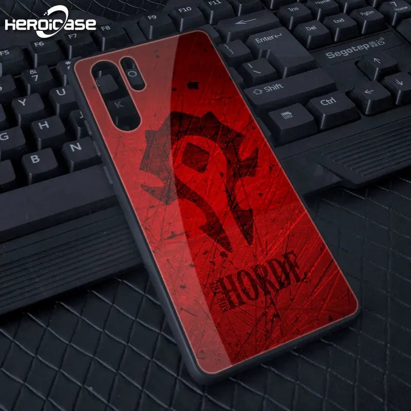 The Horde 2 Для huawei Mate30 Pro Чехол для телефона World Of Warcraft отличная игра закаленное стекло Твердый Чехол черный ТПУ Honor V P20 10 9 Horde Alliance - Цвет: The Horde 2