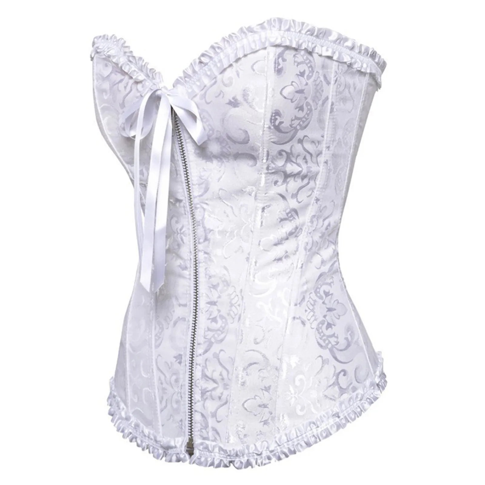 

Womail Body Shaper waist trainer body shaper Corset for slimming Sexy LaceBack Zip Corset Top Bustier G-string Body Shapewear