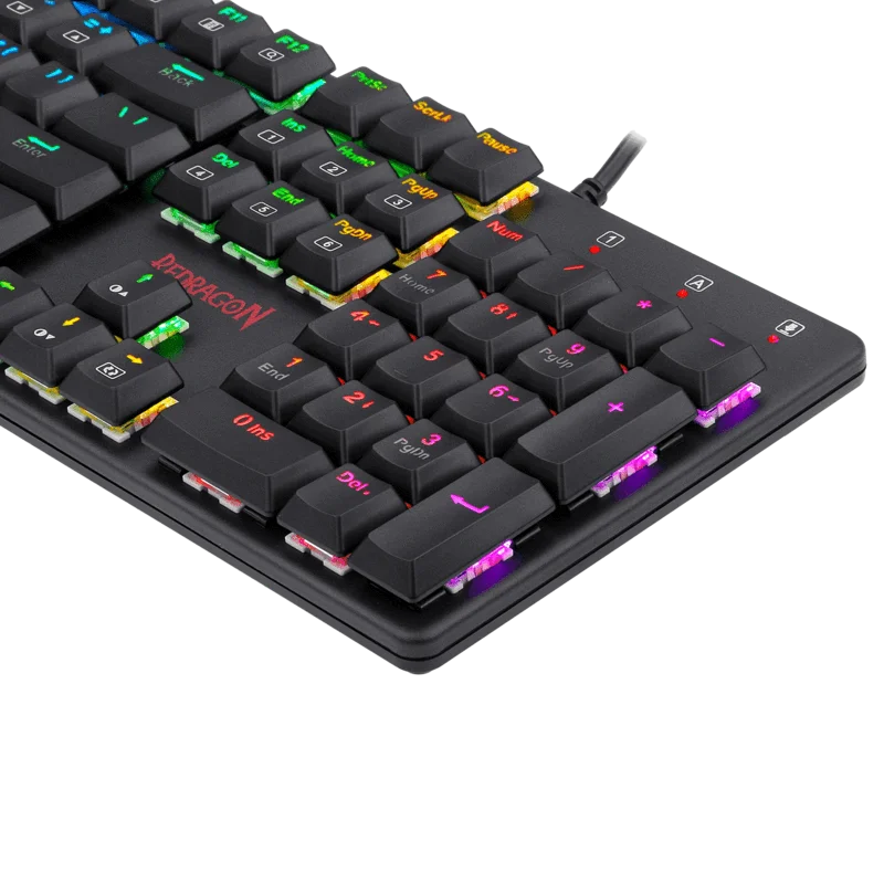 Низкопрофильная Проводная Механическая игровая клавиатура Redragon K589 с RGB