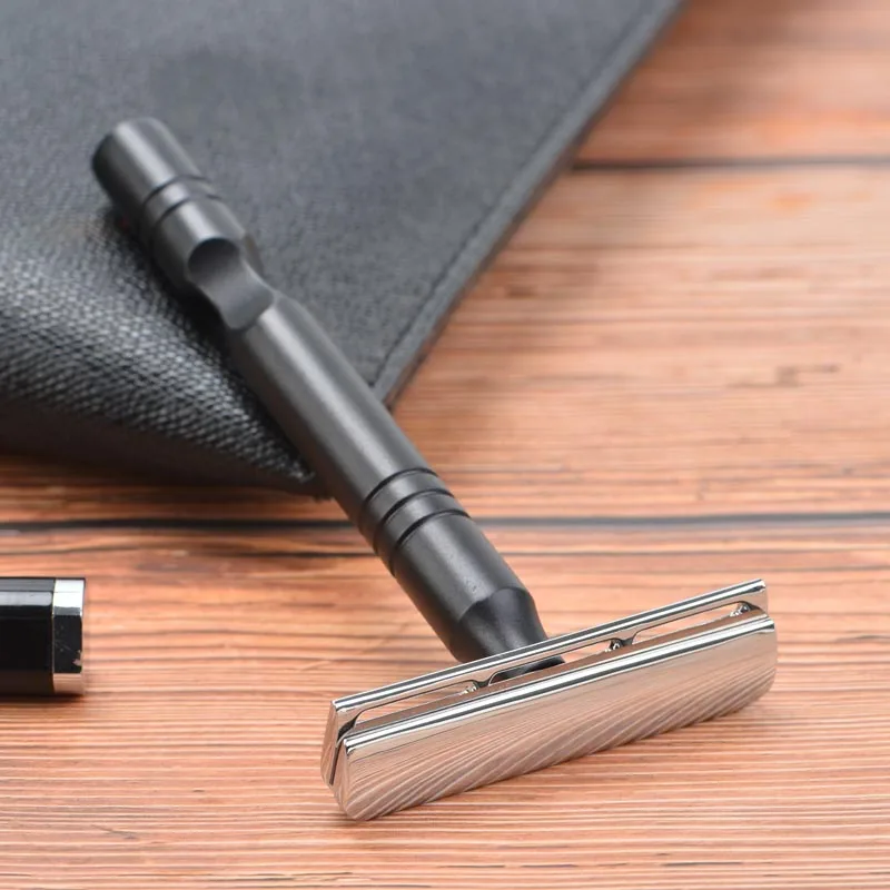 Yaqi Chrome And Black Color Aluminum Handle Light Weight AC Blade Excalibur Shaving Razor | Красота и здоровье