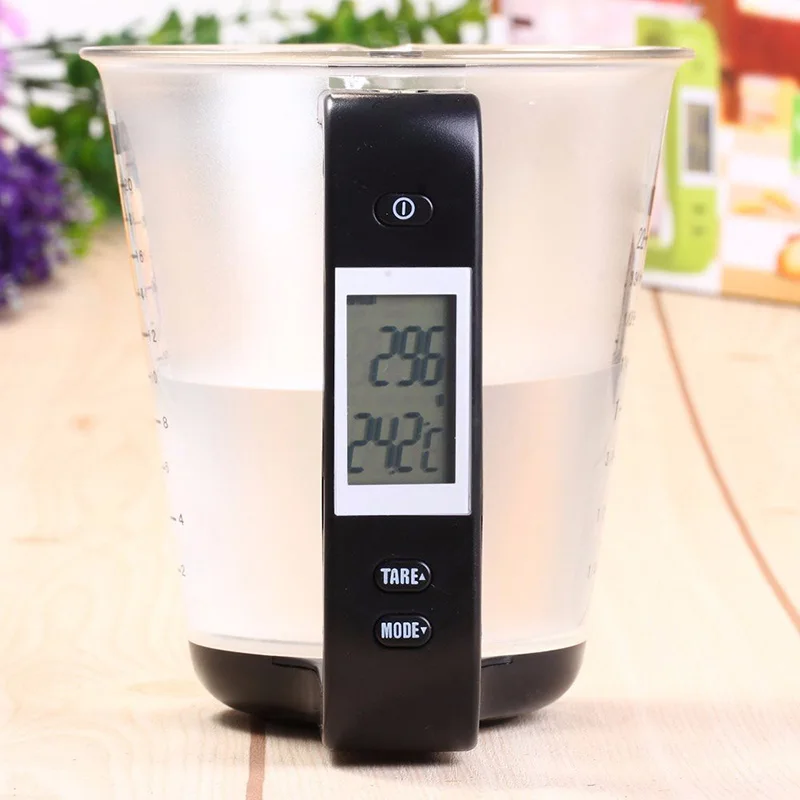 

Scale with LCD Display Temperature Large Capacity Measuring Cup Kitchen Scale Digital Beaker Electronic Measuring CupTool