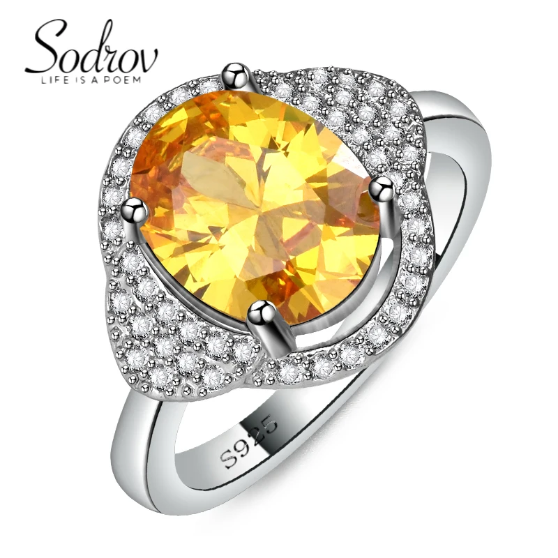 

Jewelry for Women 2021 Ring with Yellow CZ Stone Couple Women's Ring Wedding Rings Gift for Wife Grils Rings 2021 Trend