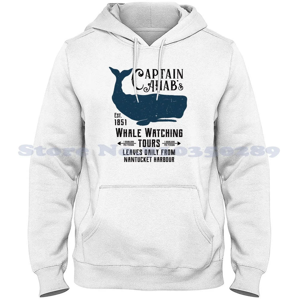 

Moby Dick - Captain Ahab Whale Watching Hoodies Sweatshirt For Men Women Moby Dick Herman Melville Ahab Captain Whales Whale