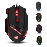 9200dpi wired gaming mouse 8 button metal weight hand design light color adjustment led usb computer gamer mice for pc laptop