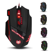 9200DPI Wired Gaming Mouse 8 Button Metal Weight Hand Design  Light Color Adjustment LED USB Computer Gamer Mice For PC Laptop