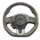 Ручное шитье чехол рулевого колеса автомобиля Обёрточная бумага красный маркер для Субару WRX (STI) Levorg 2015 2016 2017 2018 2019 2020 2021 оплетка Volant