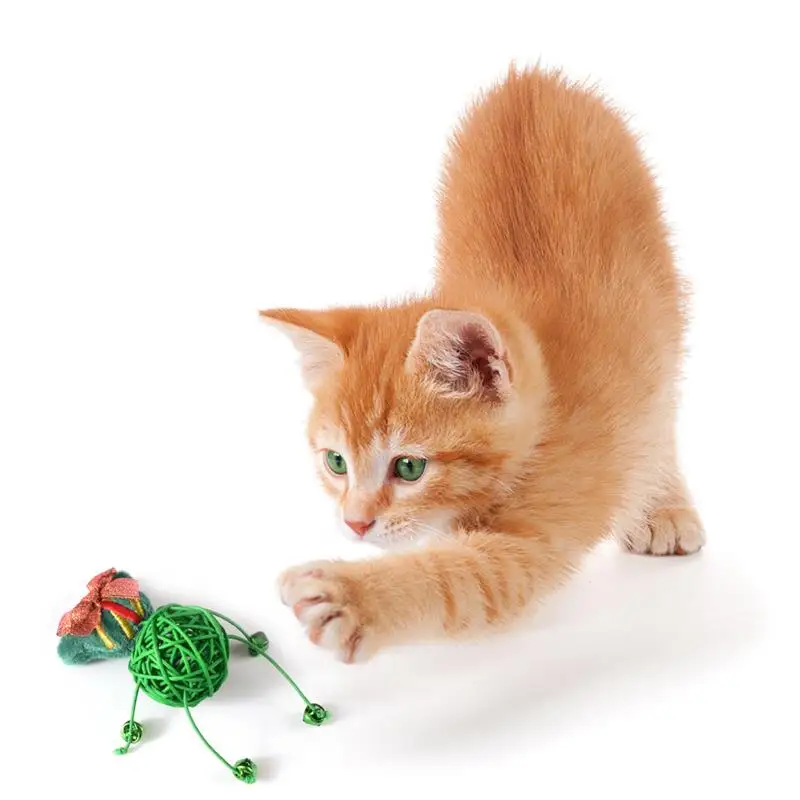 

3 шт кошачьи интерактивные игрушки с колокольчиком многоцветные лося мода котенок жевательные игрушки креативные шариковые игрушки плюшев...