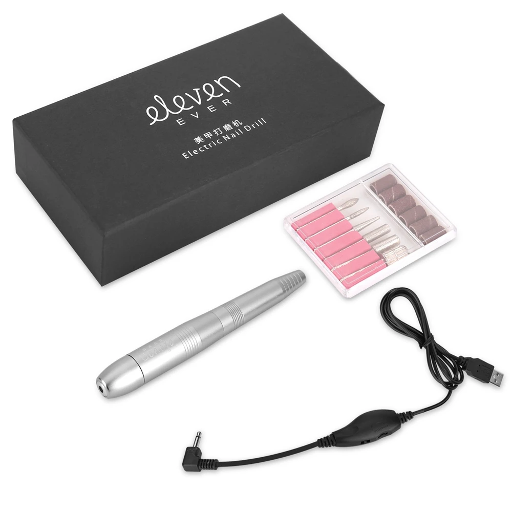 Машинка электрическая с 6 насадками для маникюра и педикюра портативный аппарат