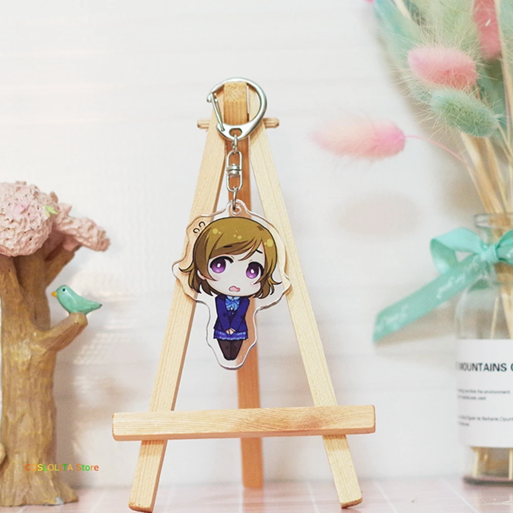 

Anime lovelive Sonoda Umi Ayase Eli Tojo Nozomi Cosplay Acrylic Keychain Cartoon Key rings School Bag Itabag Pendant Xmas Gifts