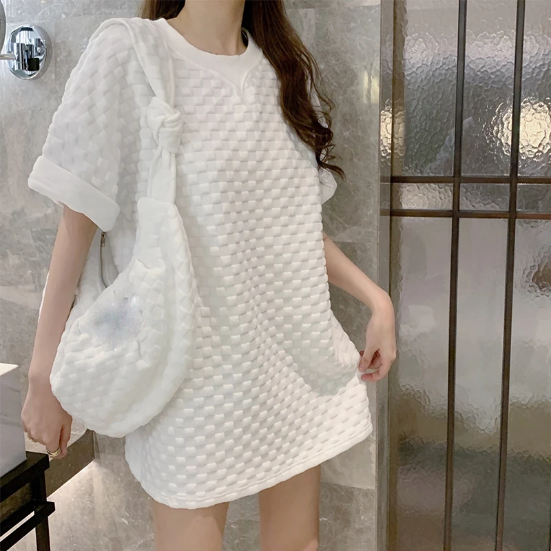 

FORYUNSHES Casual Short Sleeve Oversize T Shirt Women 2021 Summer White Korean Fashion Tops Vintage Clothes Best Friend Couple T