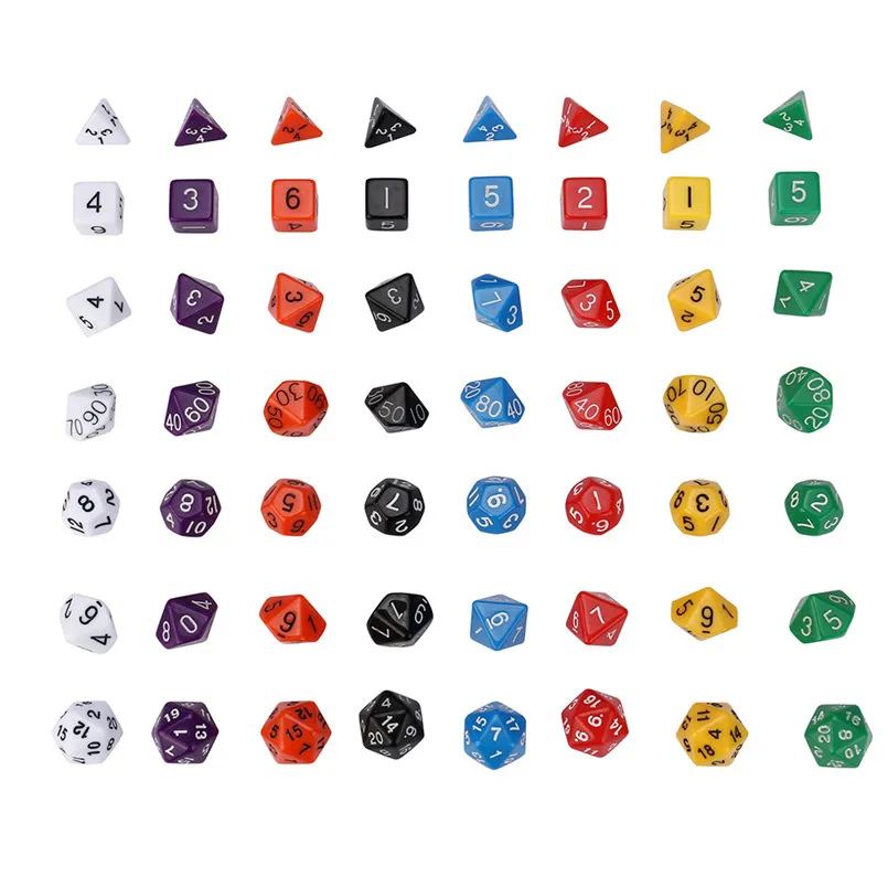 7 шт. жемчуг D20 многогранные поли кости развлечения вечерние игральные dnd наборы