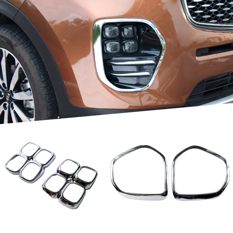 ABS хром для KIA Sportage KX5 4 QL 2016 2017 аксессуары стайлинга автомобиля передний