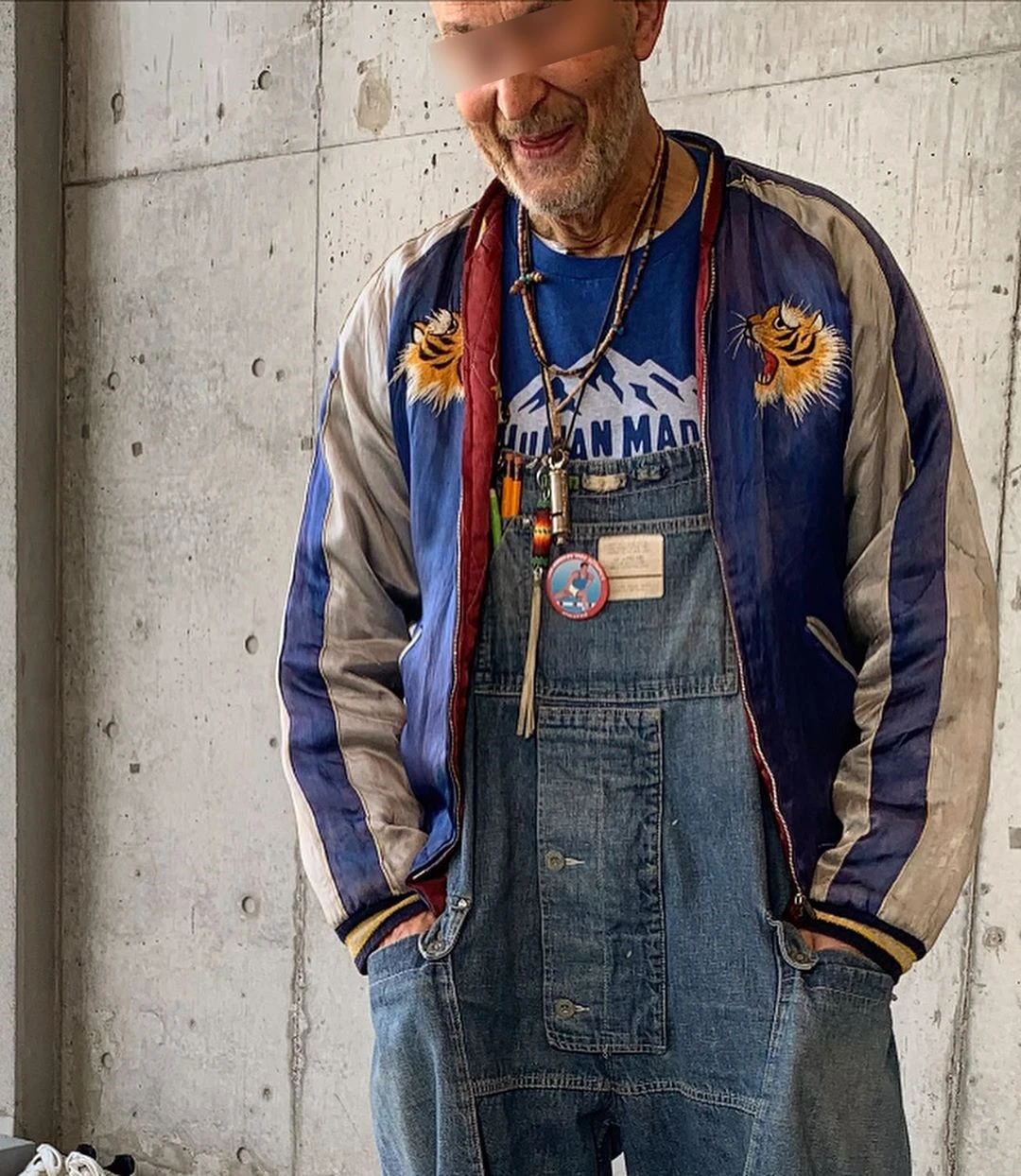 Мужская куртка Йокосука Sukajan бейсбольная в стиле пэчворк с вышивкой головы тигра