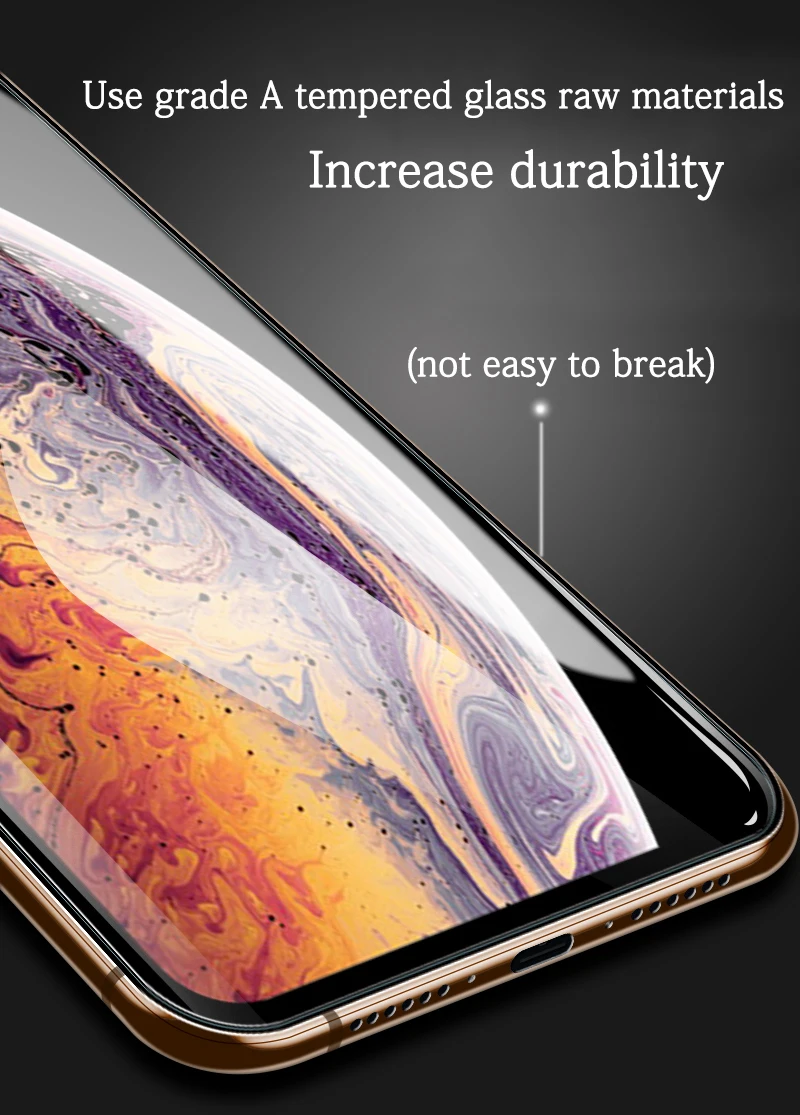 2 шт./партия 9H закаленное стекло для iphone X XS XR XS MAX защита экрана полное покрытие стекло для iphone xs max xr xs x защитная пленка