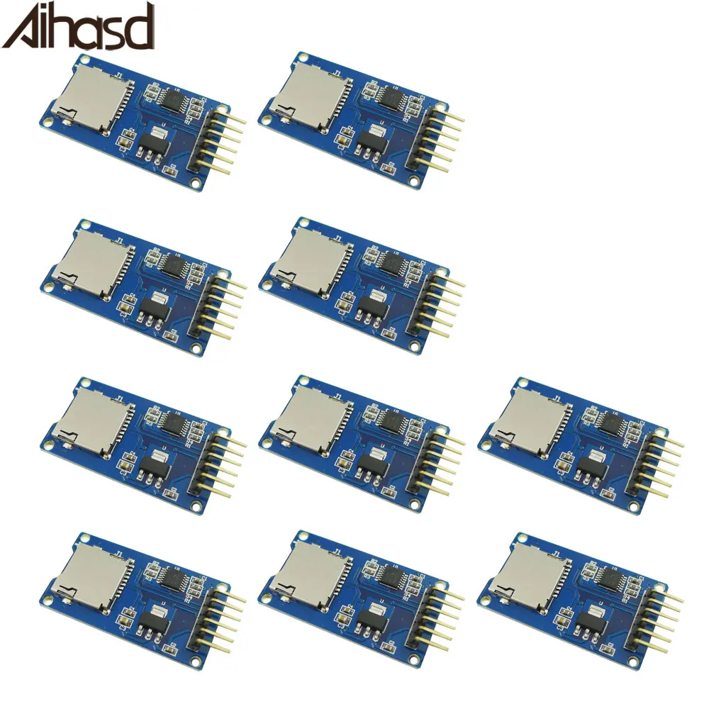10 шт./лот Micro SD карта адаптер SPI интерфейс Мини TF Карта Чтение модуль записи с чипом
