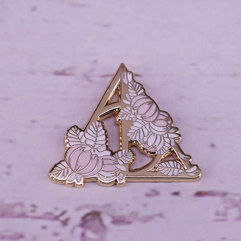 Цветочные эмалевые штифты Deathly коллекционная Волшебная колдовские украшения для