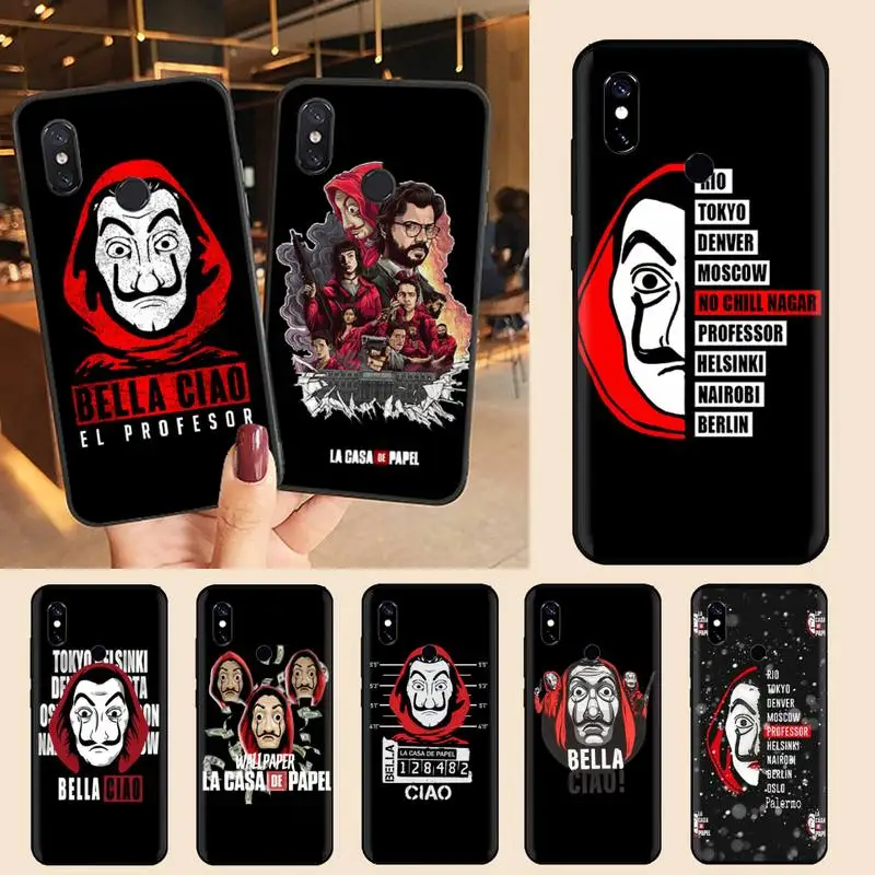 

La Casa de Papel spain tv show Phone Case For Xiaomi Redmi note 7 8 9 t max3 s 10 pro lite Luxury brand shell funda coque