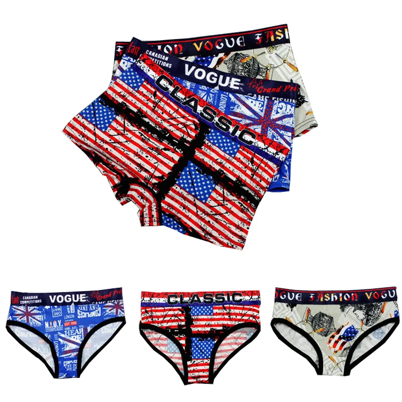 Трусы-боксеры женские с принтом в виде национального флага 3 шт./упаковка |