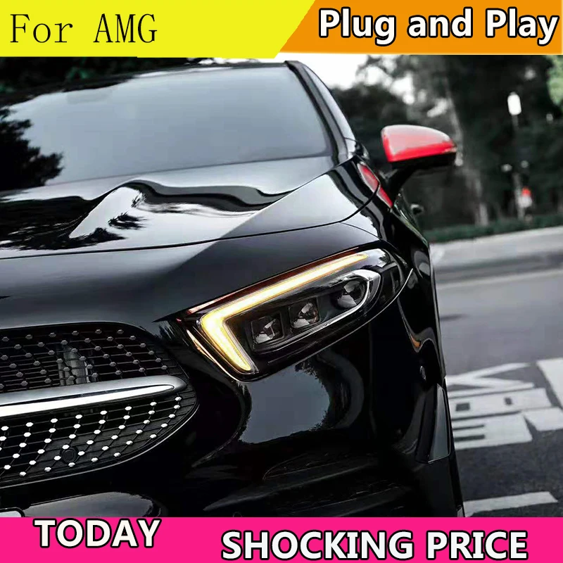 Автомобильные стисветодиодный ные фары для Benz A180 A200 W177 2019 светодиодный няя фара