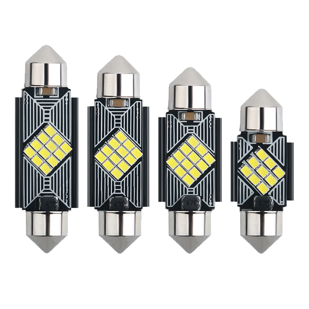 2PCS CANBUS C5W Festoon 12V Car LED New 2016 Bulb 31mm 36mm 39mm 41mm Car Interior Dome Lamp License Plate Reading Light Whit