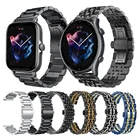 Ремешок из нержавеющей стали для Huami Amazfit GTR 3 Pro  GTS 3, металлический браслет для смарт-часов GTR 2e  Bip S U, аксессуары для часов