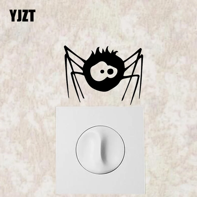 

YJZT Cute Spider Kids Room Decor Vinyl Decal Wall Switch Sticker Cartoon Animal Pattern S19-0330