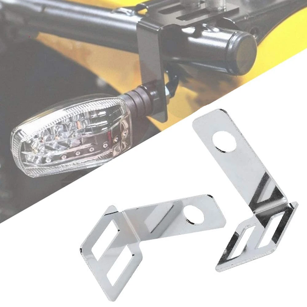 1 пара мотоцикл поворота светильник кронштейн универсальный металлический