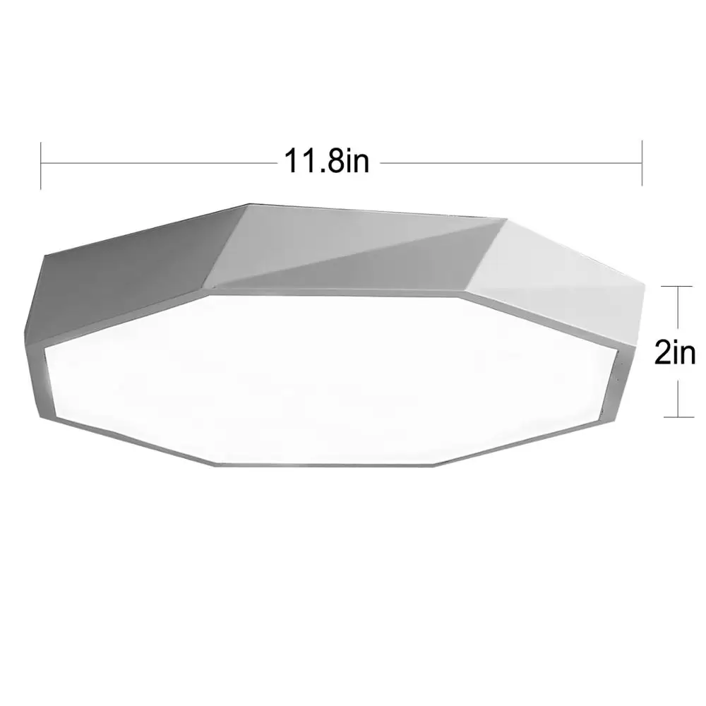 

Modern Ceiling Lights 18W LED Flush Mount Lighting Fixture Creative Geometric Shapes For Indoor Room Cool White Lamp
