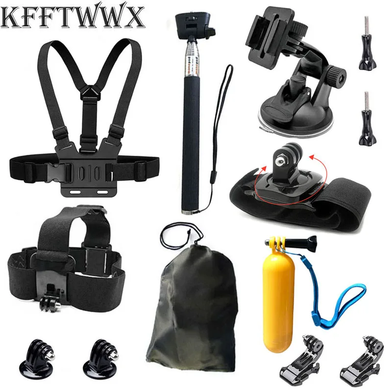 Набор аксессуаров KFFTWWX для Gopro Hero 10 9 8 7 6, черный нагрудный ремешок для 5 4 3 + 4session YI 4K SJCAM EKEN AKASO DBPOWER Vantop Набор аксессуаров KFFTWWX для Gopro Hero 10 9 8 7 6, черный нагрудный ремешок для 5 4 3 + 4session YI 4K SJCAM EKEN AKASO DBPOWER Vantop
