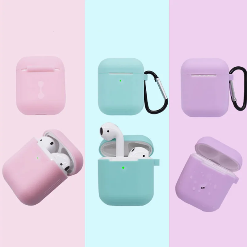 Чехол для наушников Apple AirPods силиконовый чехол беспроводные Bluetooth наушники Air Pods
