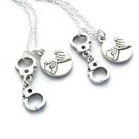 handcuffs friendship best friends lovers valentines day necklace chaincreative women jewelry accessories gifts forever