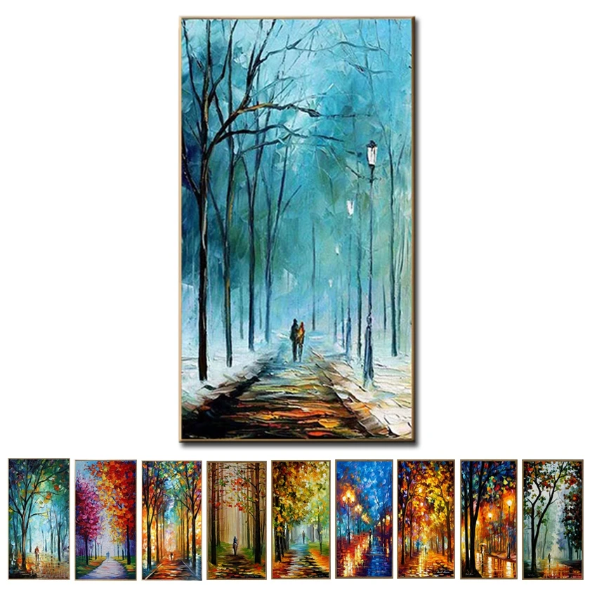 

Бесплатная доставка 100% ручная роспись маслом нож нарисованные пейзажи крыльцо коридор Домашнее Украшение настенное искусство