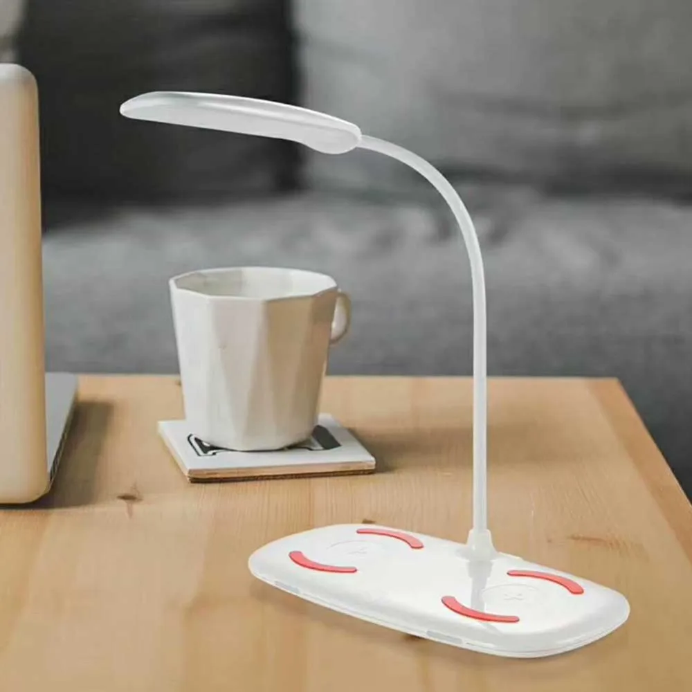 Беспроводное зарядное устройство 2 в 1 светодиодная настольная лампа для спальни