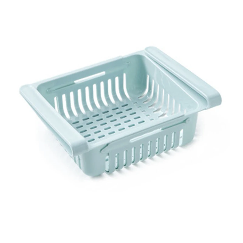 

Multifunction Refrigerator Storage Basket Rack Fridge Freezer Shelf Holder Pull-out Kitchen Plastic Drawer Organizer Space Saver
