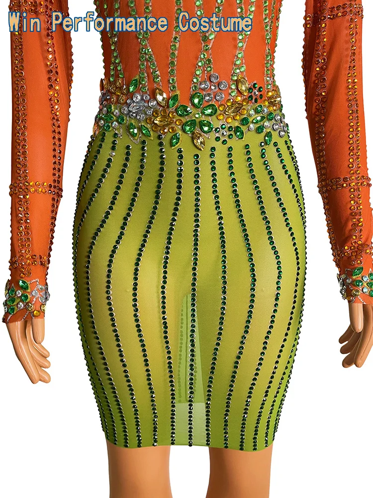 Модное женское боди Стразы большой эластичный костюм для ночного клуба бара